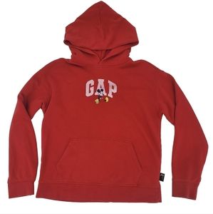 Gap x Disney Hoodie Youth Size XXL Mickey Mouse Red Sweatshirt Kids 14-16